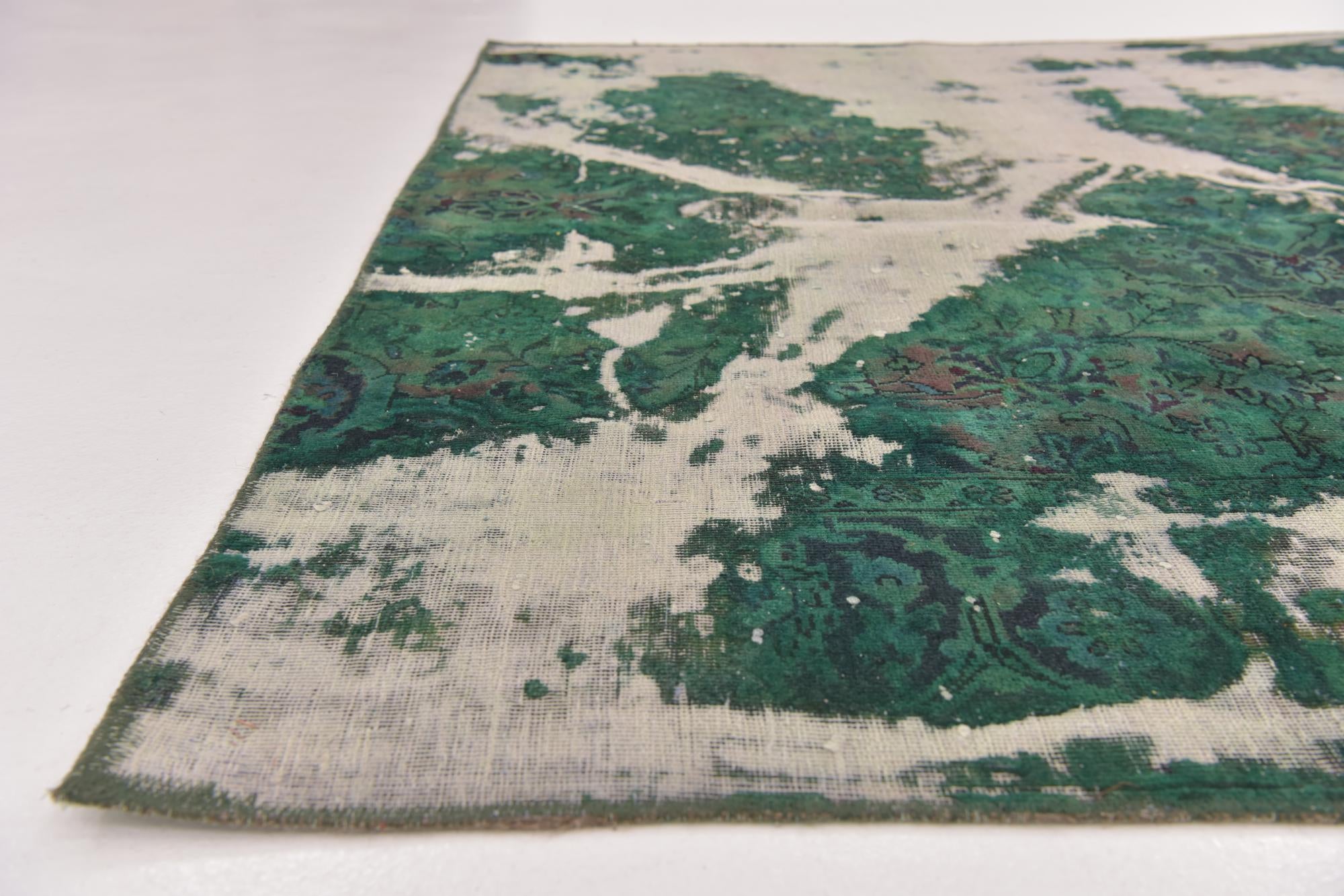 5' 10 x 7' Hand Knotted Ultra Vintage Persian Wool Square Rug