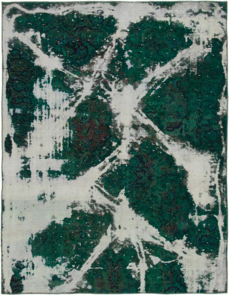 Detail image of 5' 10 x 7' Hand Knotted Ultra Vintage Persian Wool Square Rug