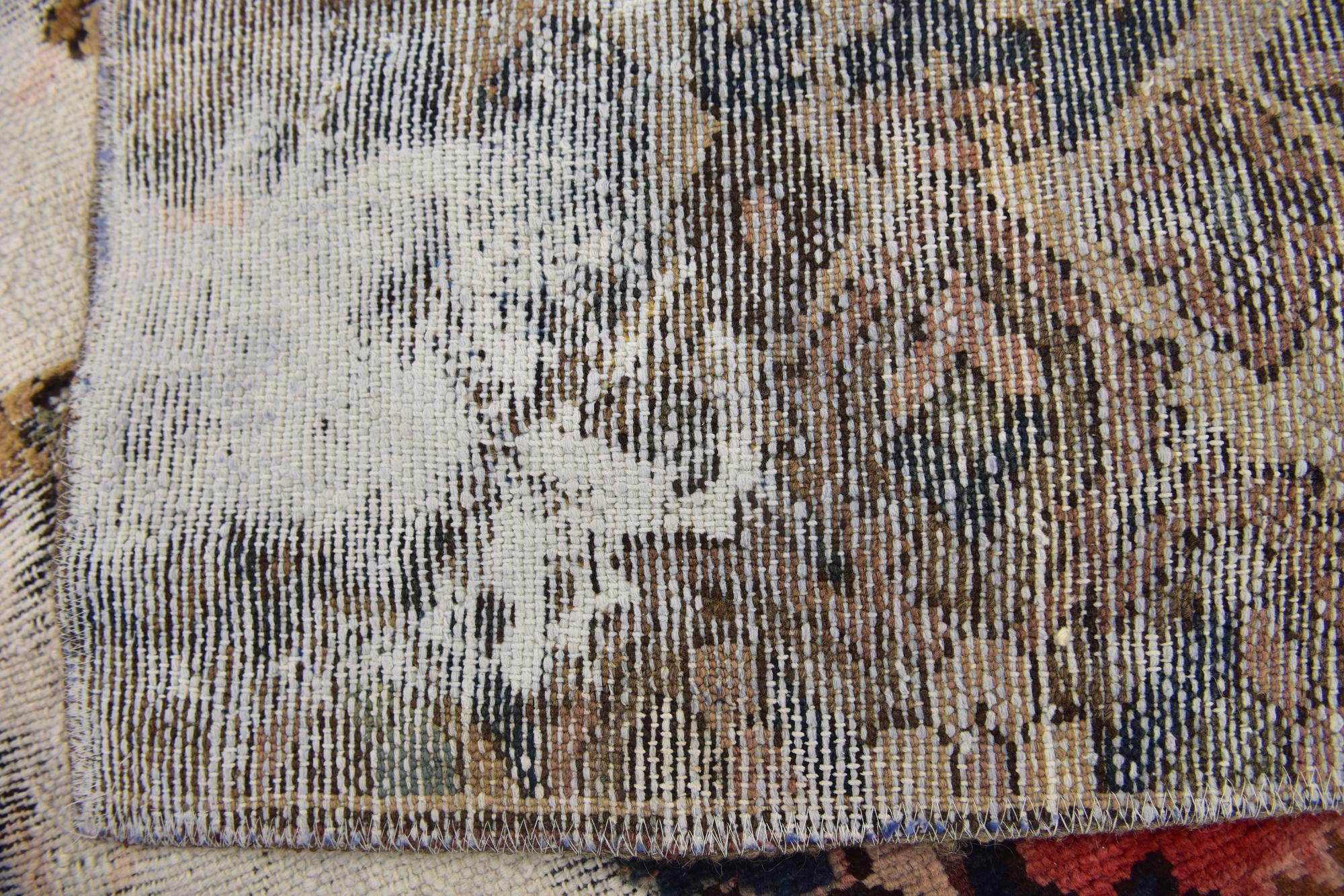 8' 5 x 8' 8 Hand Knotted Ultra Vintage Persian Wool Square Rug