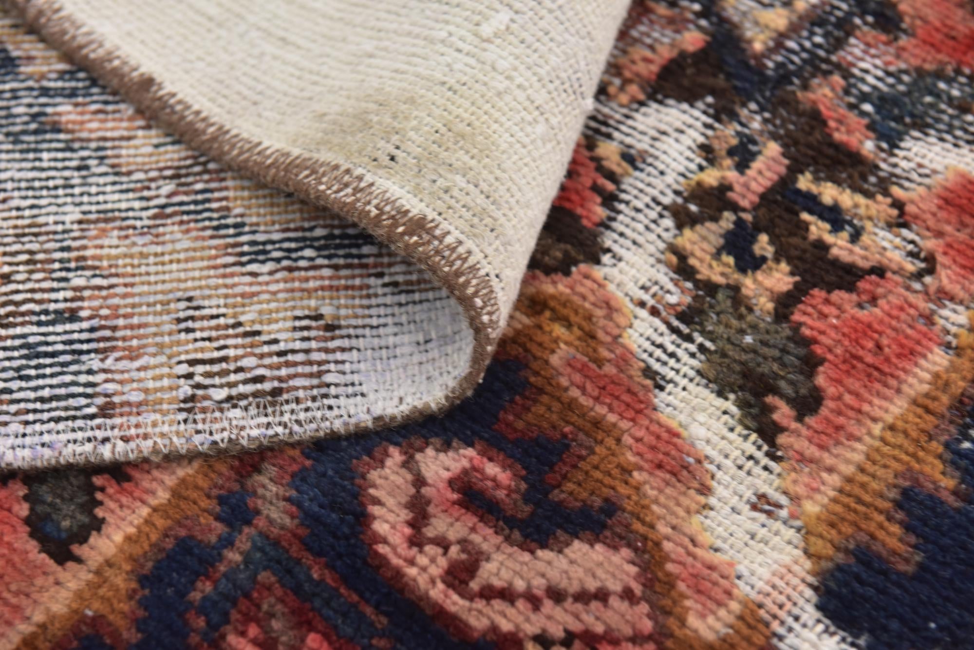 8' 5 x 8' 8 Hand Knotted Ultra Vintage Persian Wool Square Rug