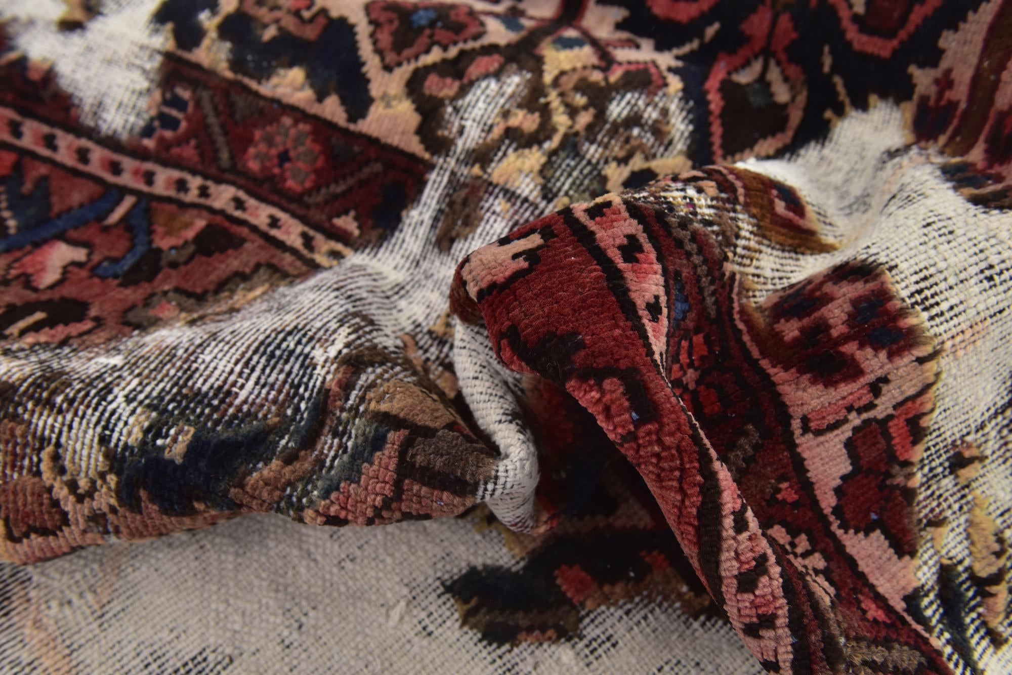 8' 5 x 8' 8 Hand Knotted Ultra Vintage Persian Wool Square Rug