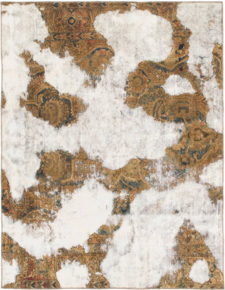 Detail image of 5' 5 x 6' 4 Hand Knotted Ultra Vintage Persian Wool Square Rug