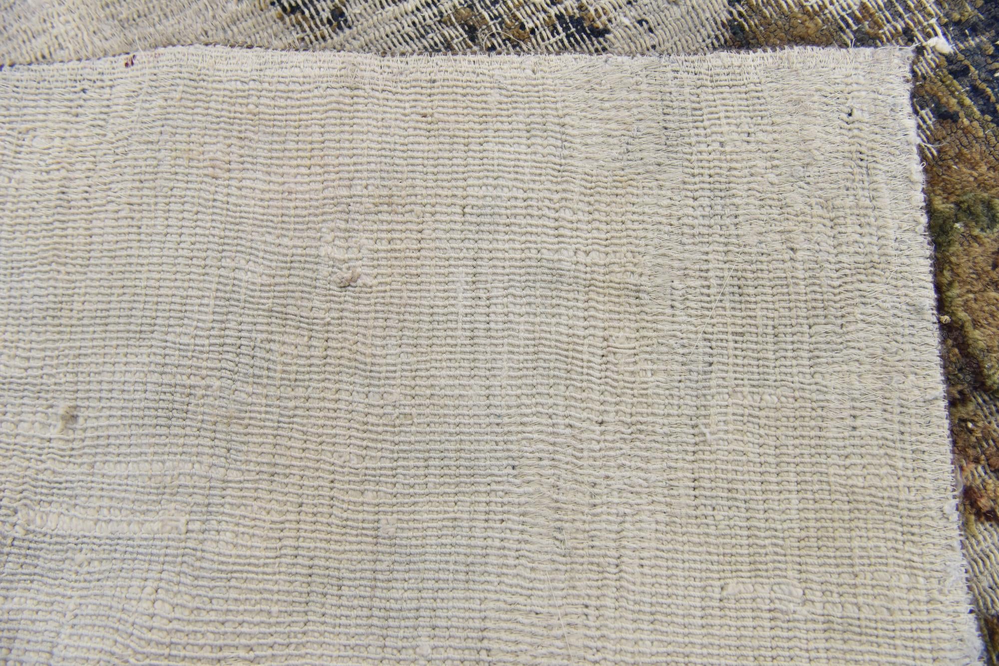 3' 10 x 4' 5 Hand Knotted Ultra Vintage Persian Wool Square Rug