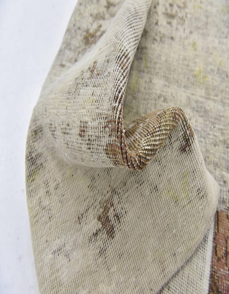 Detail image of 4' x 4' 10  Hand Knotted Ultra Vintage Persian Wool Square Rug