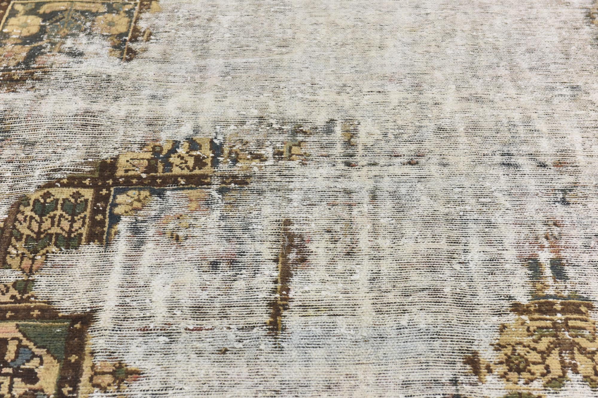 6' 6 x 7' 3 Hand Knotted Ultra Vintage Persian Wool Square Rug