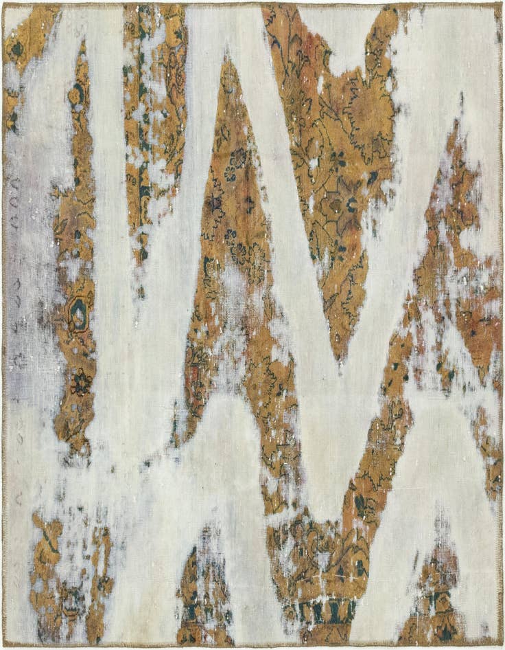 Detail image of 4' 6 x 5' 5 Hand Knotted Ultra Vintage Persian Wool Square Rug
