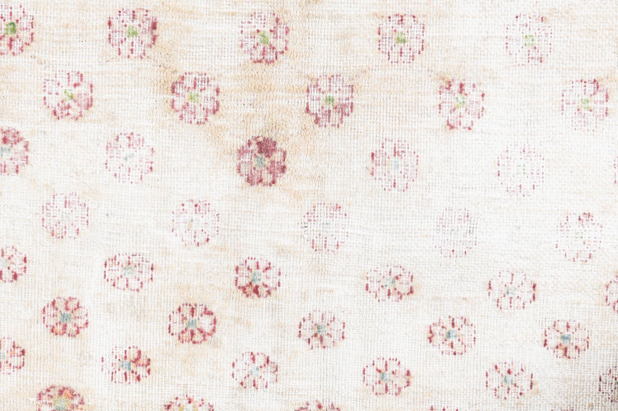 4' 7 x 5' 6 Hand Knotted Ultra Vintage Persian Wool Square Rug