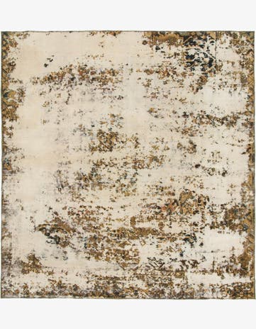 9' 7 x 10' 3 Hand Knotted Ultra Vintage Persian Wool Square Rug