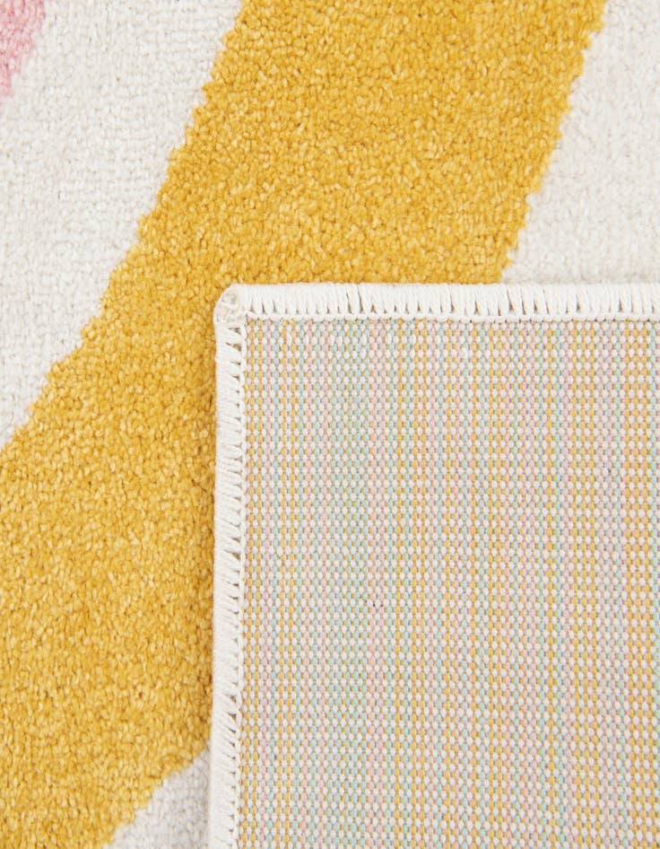 Detail image of 7' 10 x 7' 10 Rainbow Whimsy Kids Square Rug