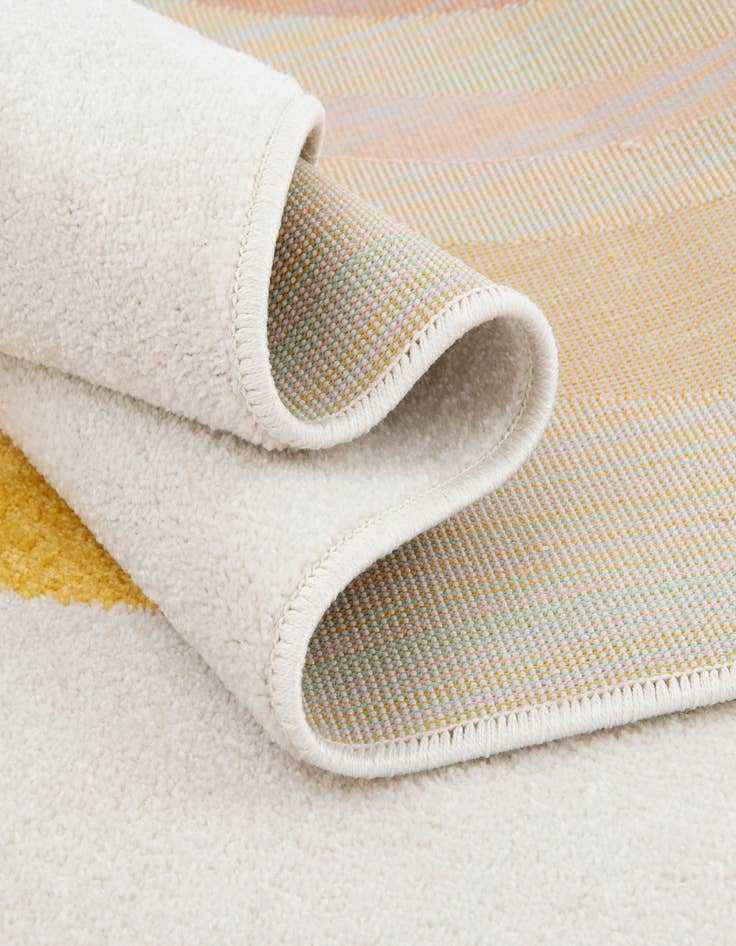 Detail image of 7' 10 x 7' 10 Rainbow Whimsy Kids Square Rug