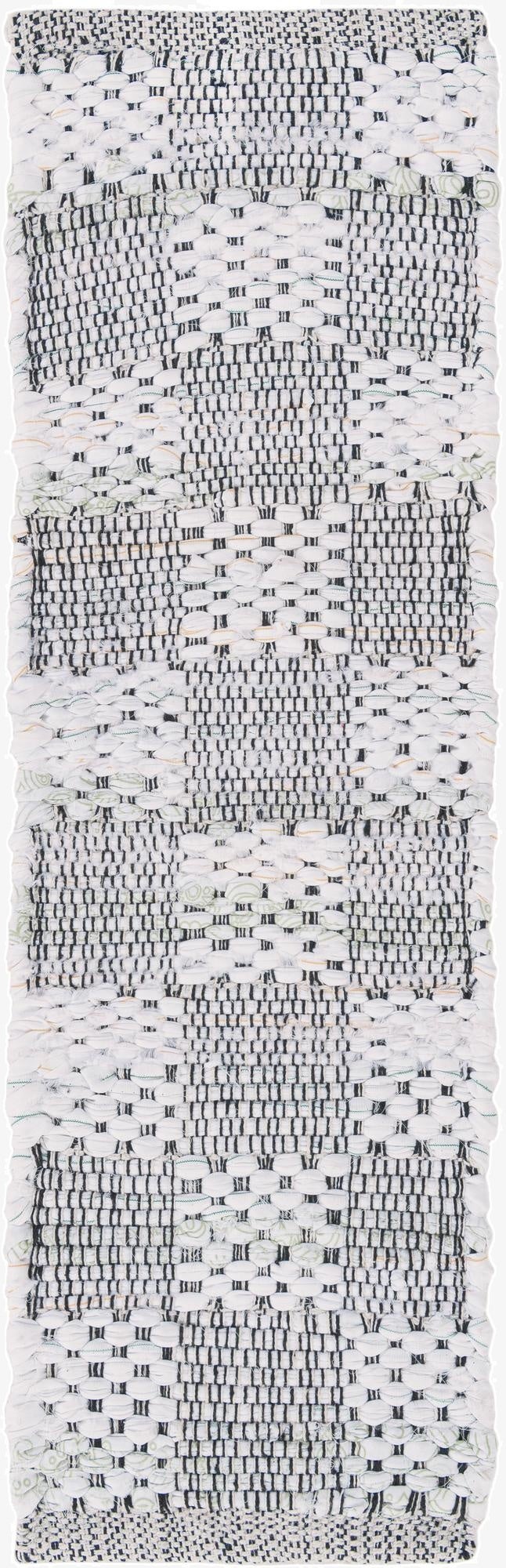 0' 9 x 2' 6 Chindi Cotton Stair Rug