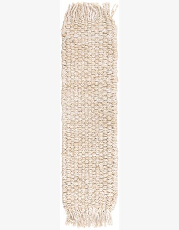 0' 9 x 2' 6 Hand Woven Chunky Jute Stair Rug