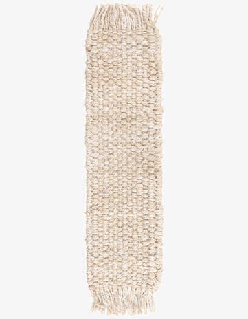 0' 9 x 2' 6 Hand Woven Chunky Jute Stair Rug