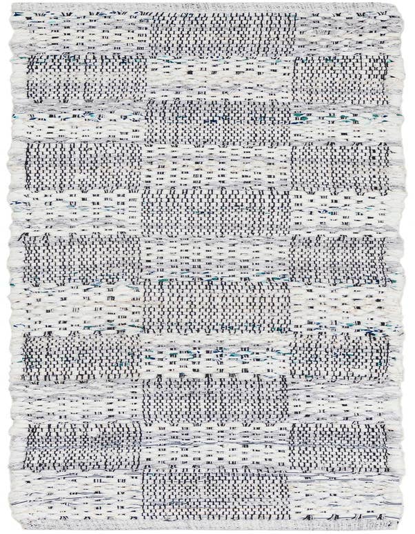 Detail image of 1' 2 x 4' 1 Hand Woven Chindi Cotton Table Runner Rug