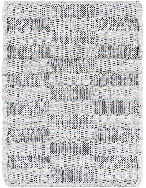 Detail image of 1' 2 x 5' 1 Hand Woven Chindi Cotton Table Runner Rug