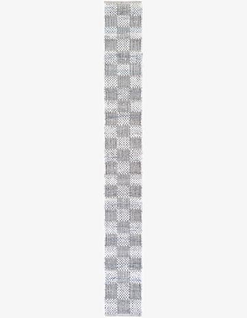 Ivory Hand Woven Chindi Cotton Table Runner Rug