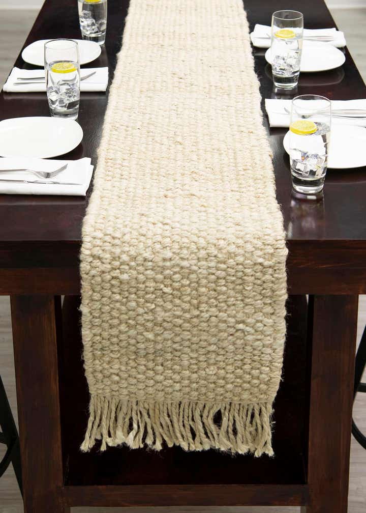 1' 2 x 10' Hand Woven Chunky Jute Table Runner Rug