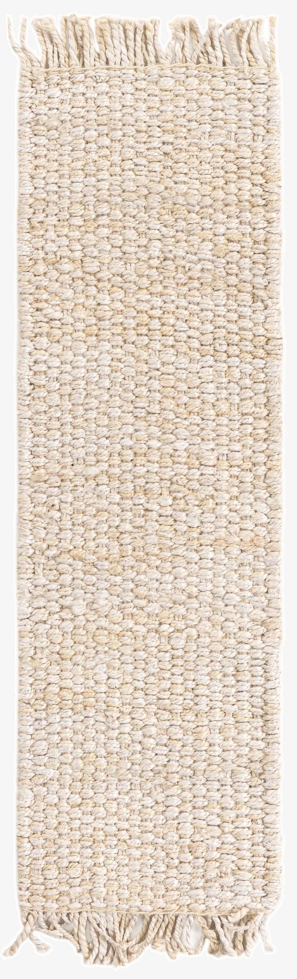 1' 2 x 4' 1  Hand Woven Chunky Jute Table Runner Rug