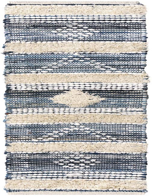Detail image of 1' 2 x 5' 1 Hand Woven Cotton Chindi Table Runner Rug