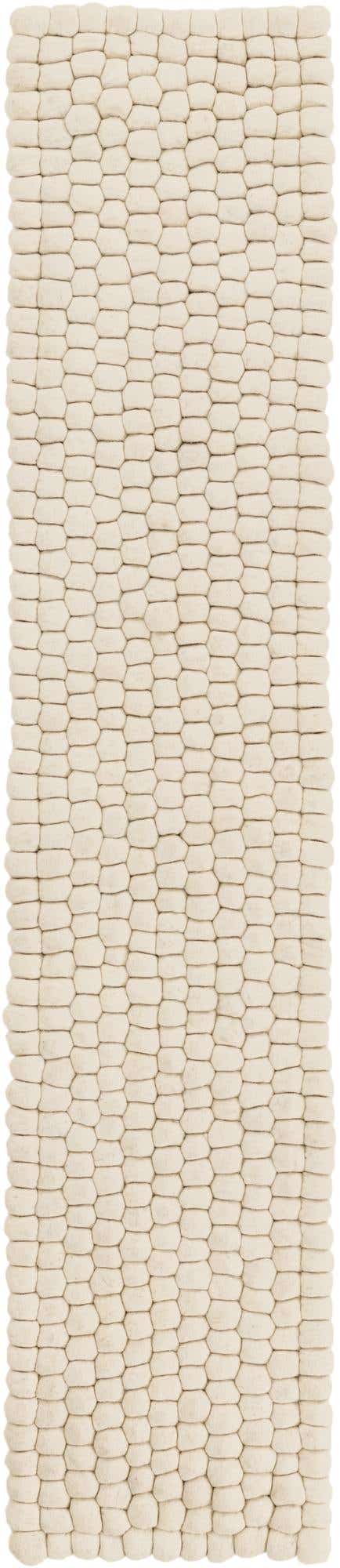 1' 2 x 6' 1 Hand Woven Felt Ball Wool Table Runner Rug