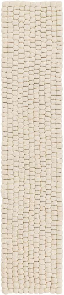 1' 2 x 6' 1 Hand Woven Felt Ball Wool Table Runner Rug