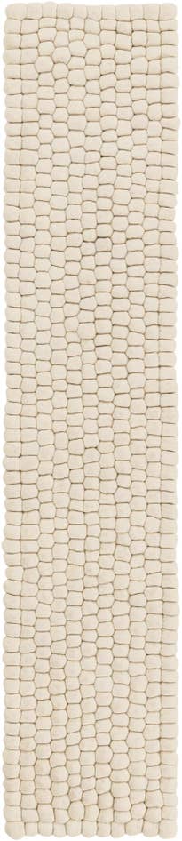 Detail image of 1' 2 x 6' 1 Hand Woven Felt Ball Wool Table Runner Rug