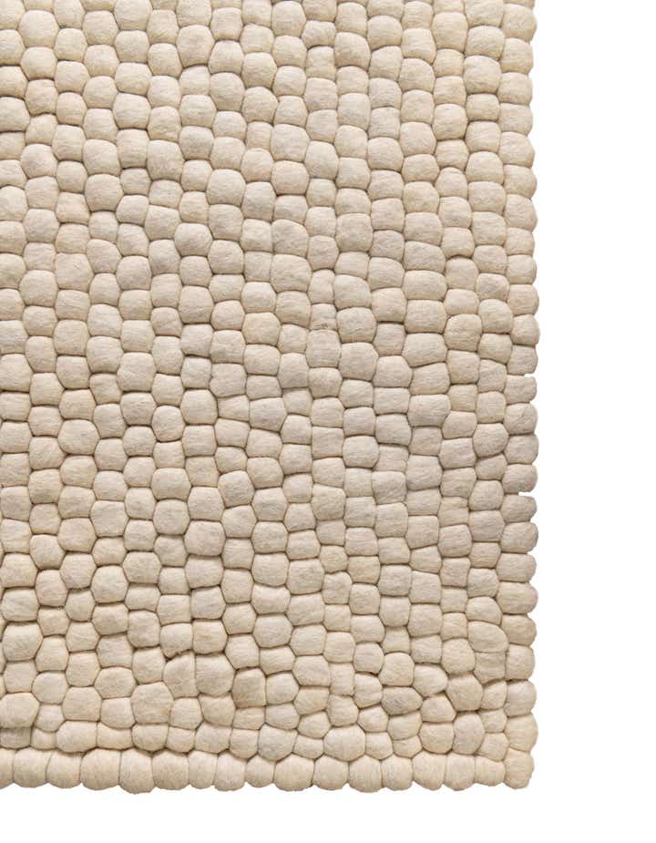 1' 2 x 8' Hand Woven Felt Ball Wool Table Runner Rug