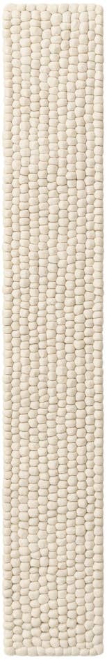Detail image of 1' 2 x 8' Hand Woven Felt Ball Wool Table Runner Rug