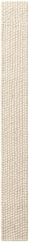 Detail image of 1' 2 x 10' Hand Woven Felt Ball Wool Table Runner Rug