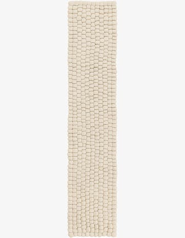 1' 2 x 6' 1 Hand Woven Felt Ball Wool Table Runner Rug