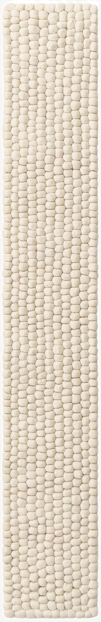 1' 2 x 8'  Hand Woven Felt Ball Wool Table Runner Rug