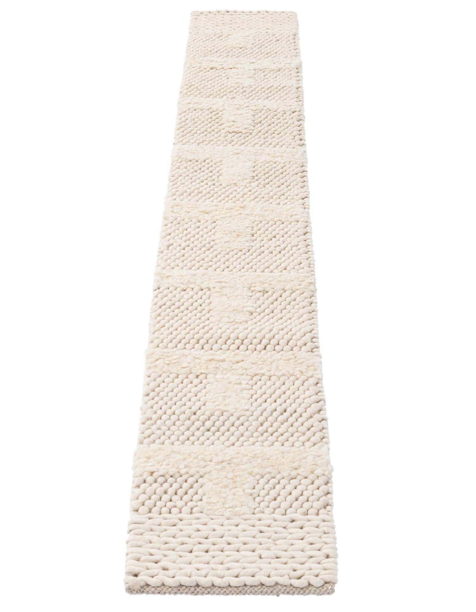 1' 2 x 8' 1 Hand Woven Lana New Zealand Wool Table Runner Rug