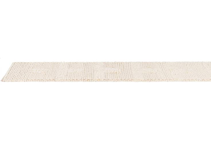 Detail image of 1' 2 x 8' 1 Hand Woven Lana New Zealand Wool Table Runner Rug