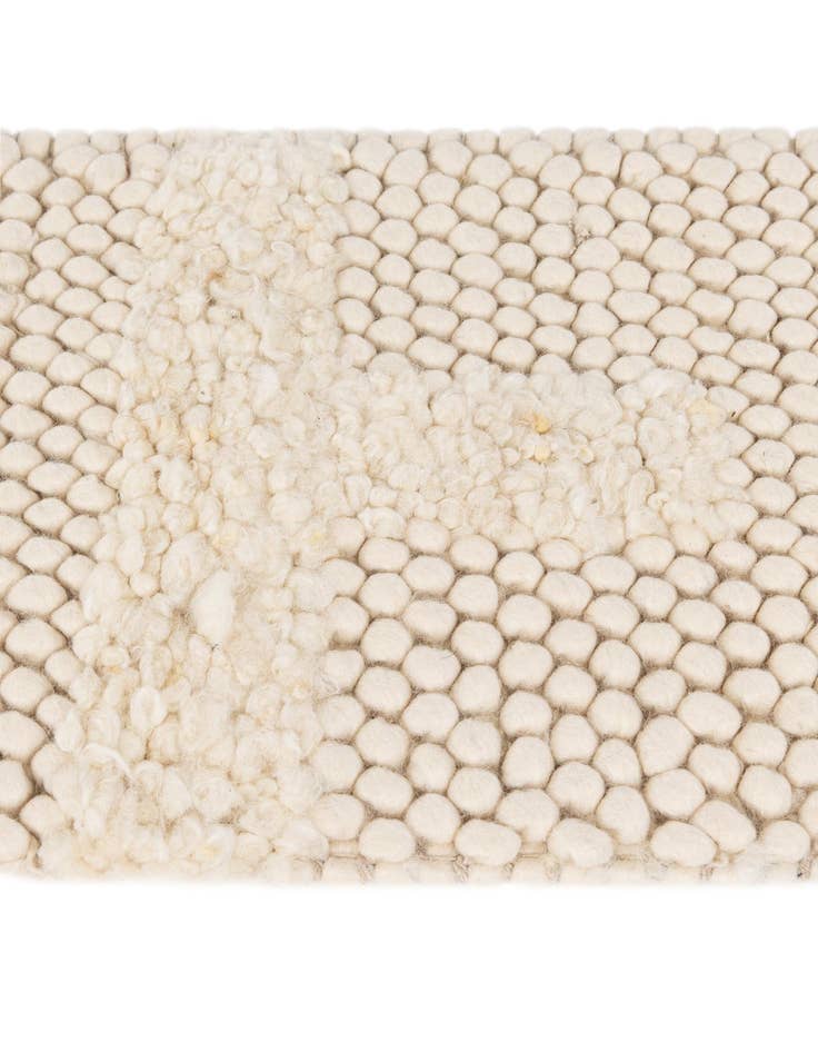 Detail image of 1' 2 x 8' 1 Hand Woven Lana New Zealand Wool Table Runner Rug