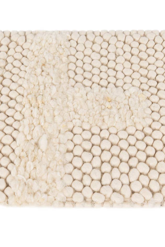 Detail image of 1' 2 x 8' 1 Hand Woven Lana New Zealand Wool Table Runner Rug