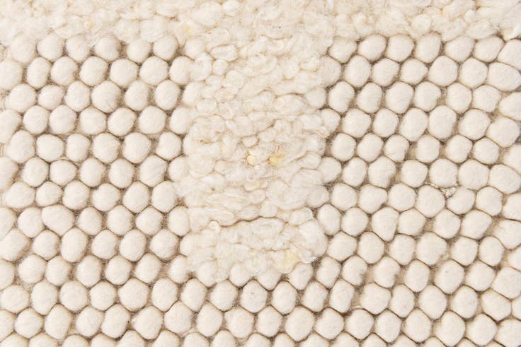 Detail image of 1' 2 x 8' 1 Hand Woven Lana New Zealand Wool Table Runner Rug