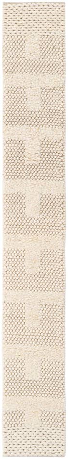 Detail image of 1' 2 x 8' 1 Hand Woven Lana New Zealand Wool Table Runner Rug