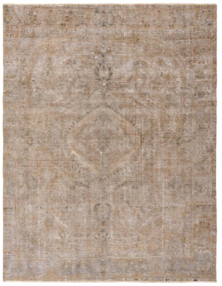Detail image of 6' 2 x 9' 7 Hand Knotted Ultra Vintage Persian Wool Rug