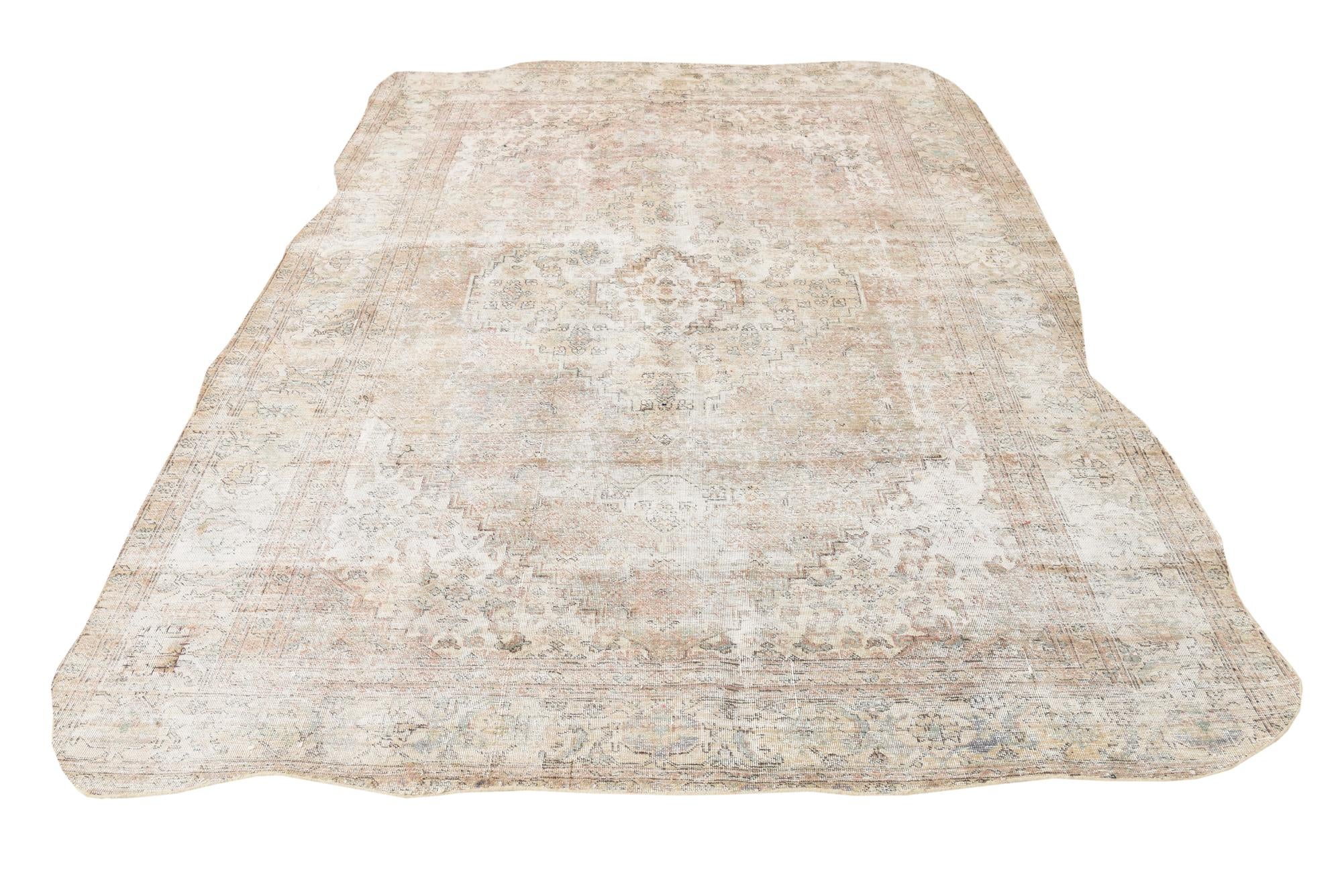 6' 2 x 9' 4 Hand Knotted Ultra Vintage Persian Wool Rug