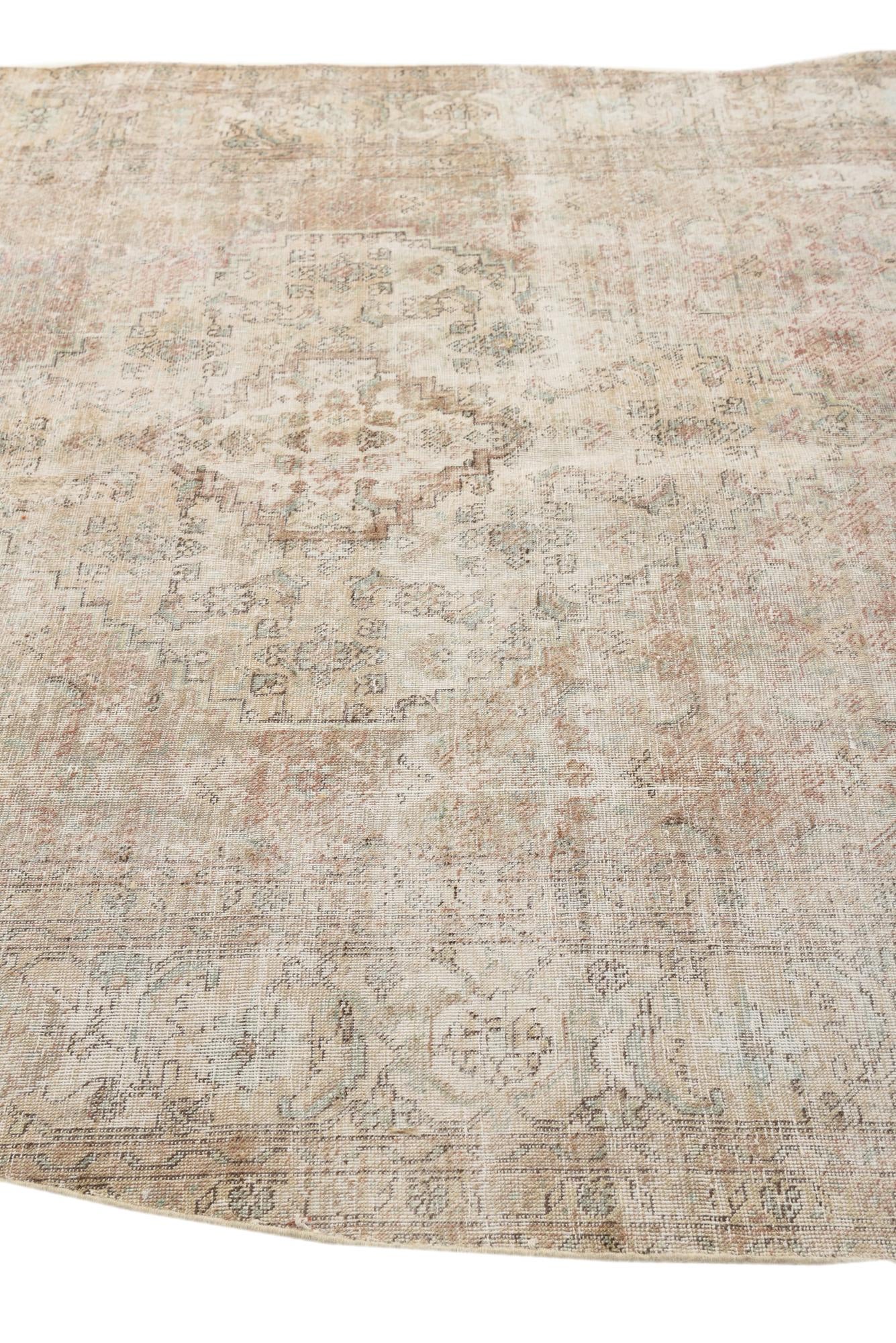 6' 2 x 9' 4 Hand Knotted Ultra Vintage Persian Wool Rug