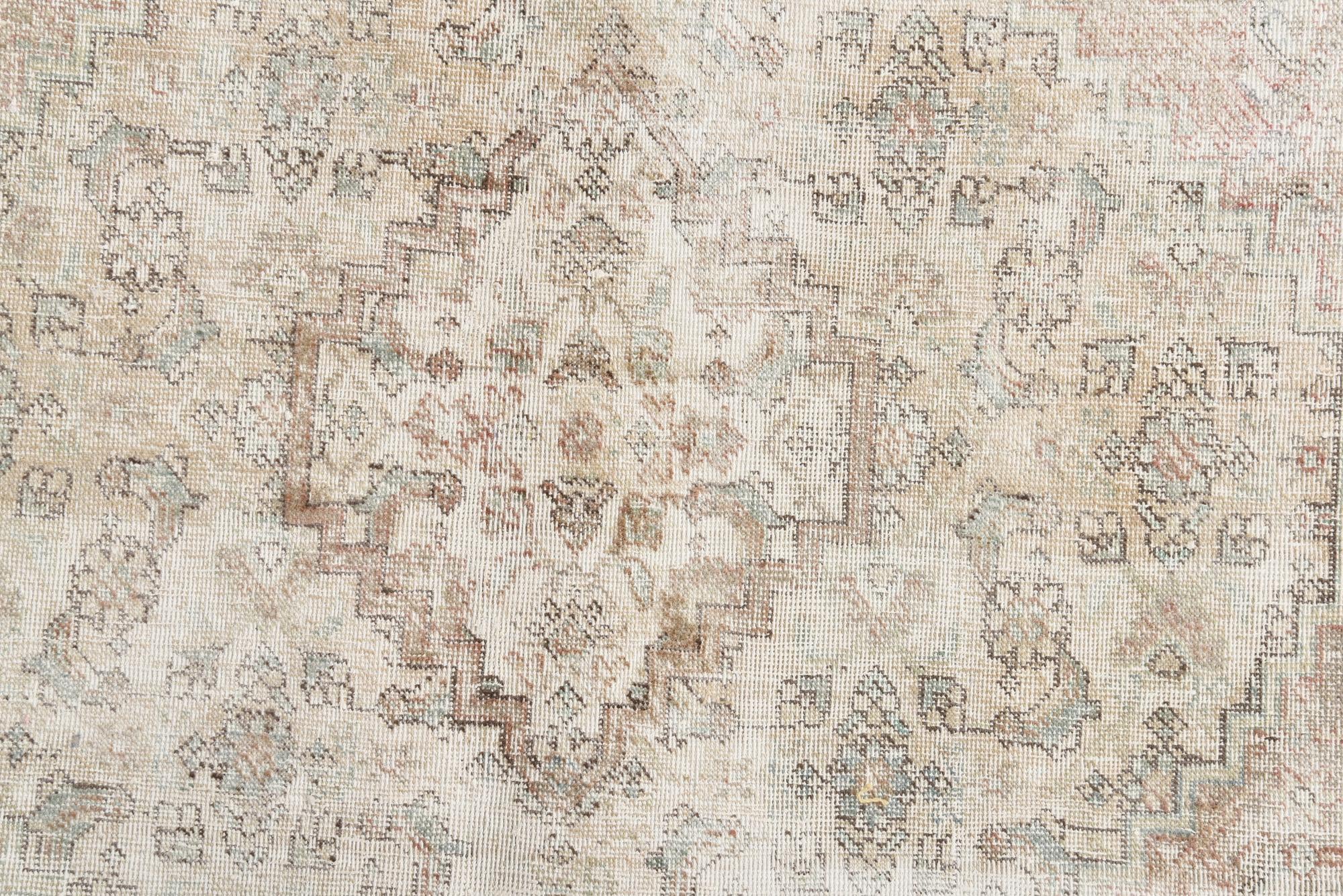 6' 2 x 9' 4 Hand Knotted Ultra Vintage Persian Wool Rug