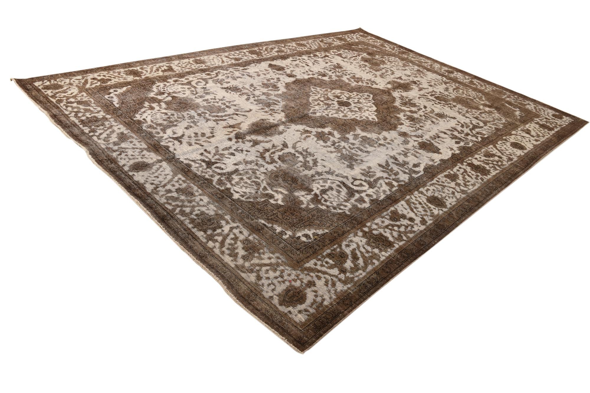 9' 4 x 12' 11 Hand Knotted Ultra Vintage Persian Wool Rug