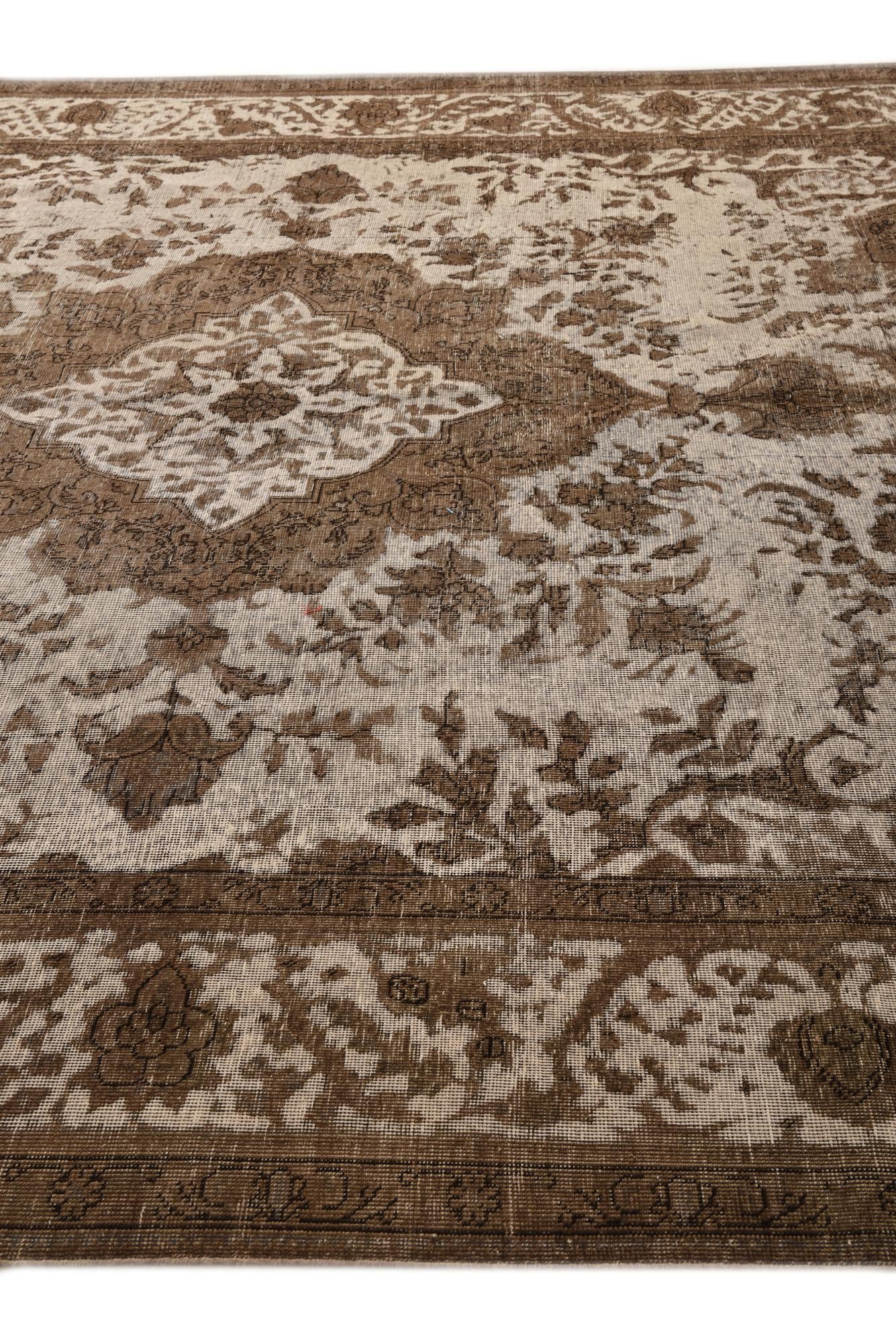 9' 4 x 12' 11 Hand Knotted Ultra Vintage Persian Wool Rug