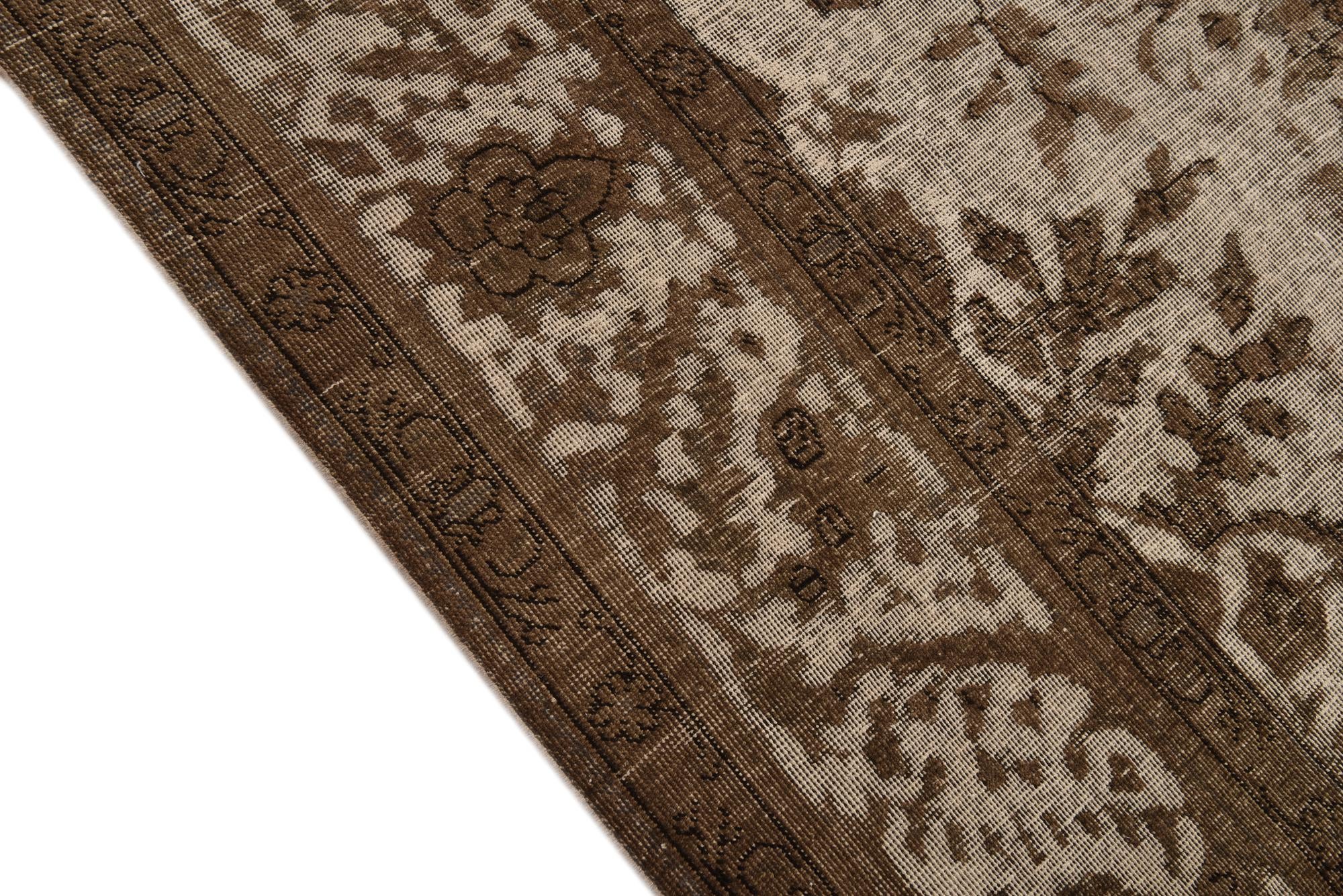 9' 4 x 12' 11 Hand Knotted Ultra Vintage Persian Wool Rug