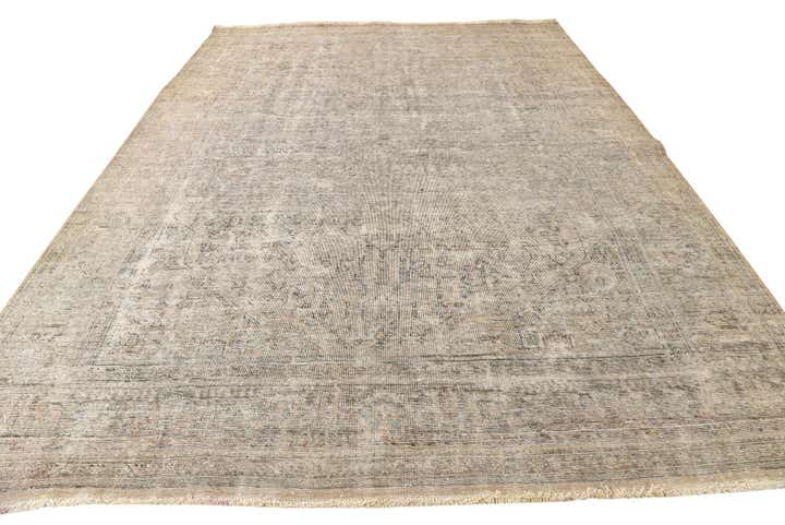 9' 6 x 12' 10 Hand Knotted Ultra Vintage Persian Wool Rug