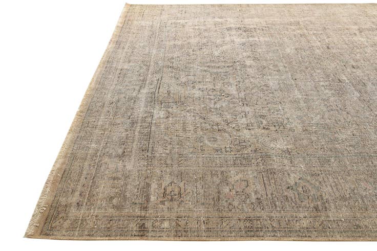 Detail image of 9' 6 x 12' 10 Hand Knotted Ultra Vintage Persian Wool Rug