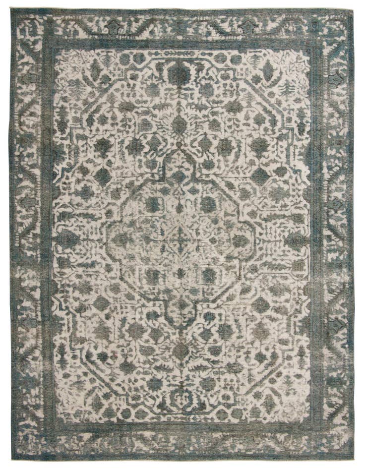Detail image of 9' 2 x 12' 11 Hand Knotted Ultra Vintage Persian Wool Rug