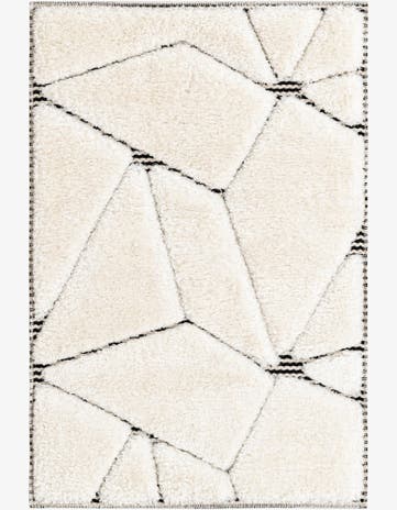 Ivory White Prismatic Rug