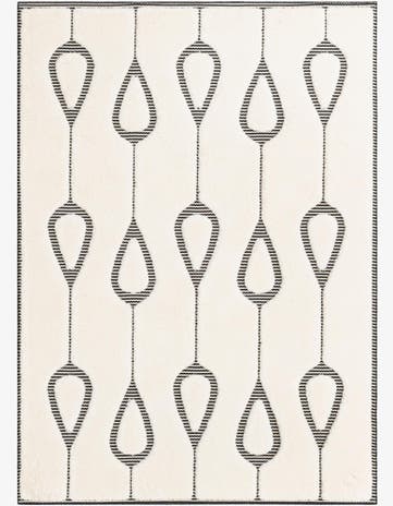 Ivory White Prismatic Rug