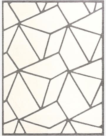 Ivory White Prismatic Rug